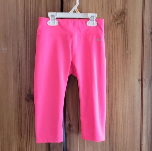 EUC Girls Althletic Woks Size 7-8 Hot Pink Capri Yoga Pants - Picture 4 of 4
